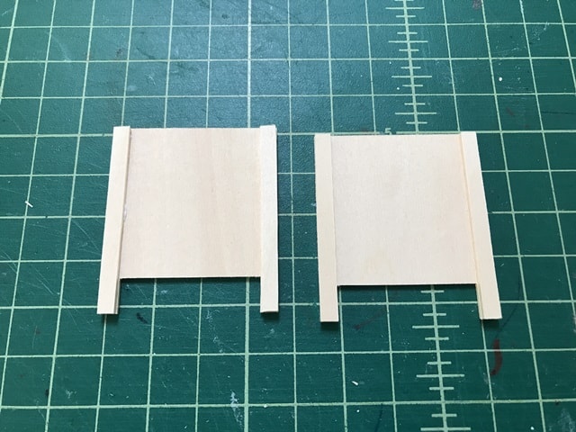 assembly of dollhouse crib side panels