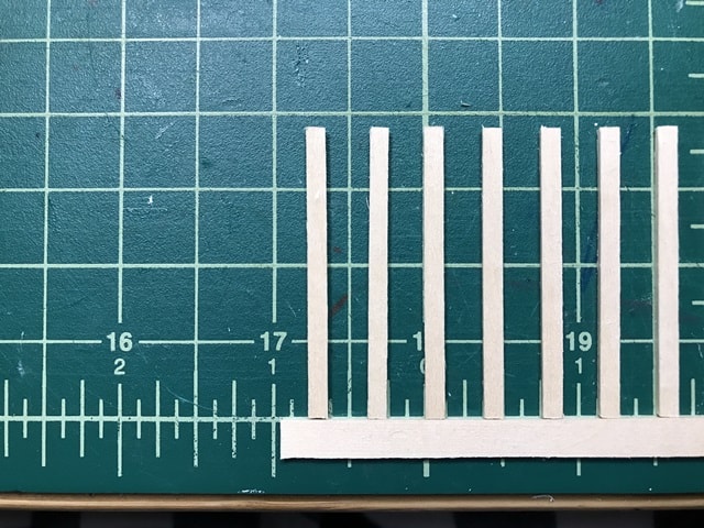 assembly of dollhouse crib slats for 1:12 scale