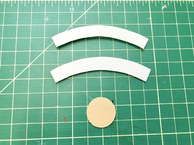 cutout templates for the base of miniature belly basket