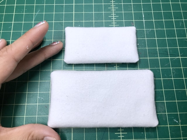 finished dollhouse miniature crib mattresses, top side