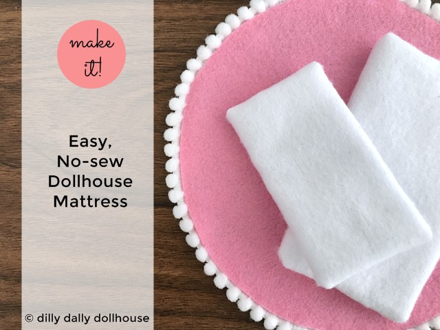 handmade no-sew dollhouse mattress