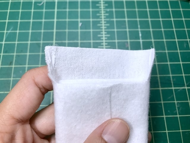 glue placed on the edges of fabric