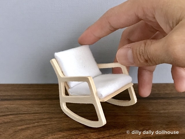 miniature mid-century modern rocking chair