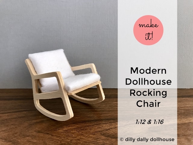 Modern Dollhouse Rocking Chair With Printable Or Svg Template