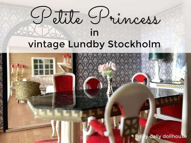 Petite Princess dollhouse dining living room furniture in vintage Lundby Stockholm Dallas