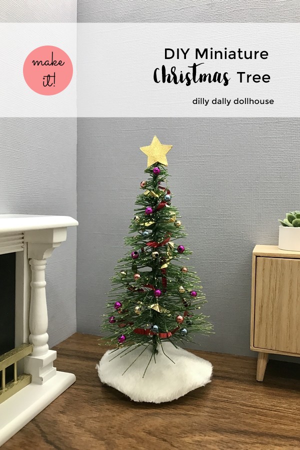 Miniature Christmas Tree (Easy Decorating Tutorial) dilly dally dollhouse