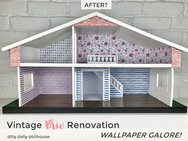 brio dollhouse renovation wallpaper full view