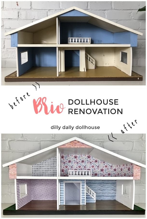 Brio Dollhouse Renovation: Wallpaper Galore! - dilly dally dollhouse