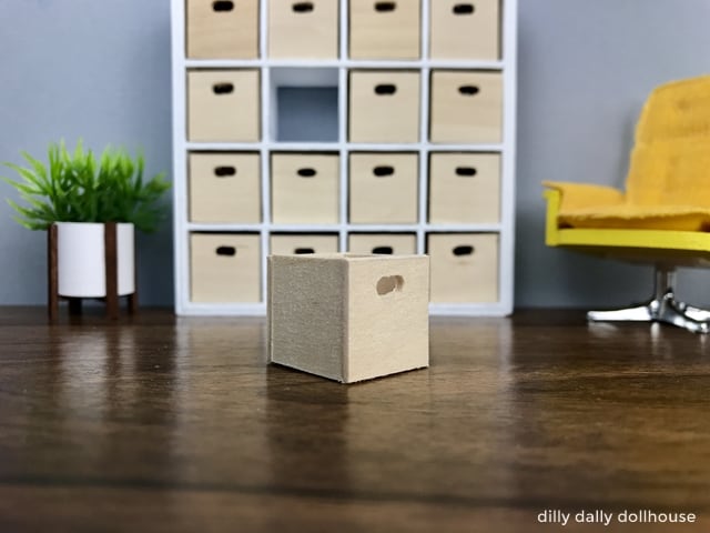 dollhouse miniature wooden box