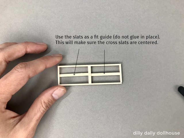 middle cross slats are inserted