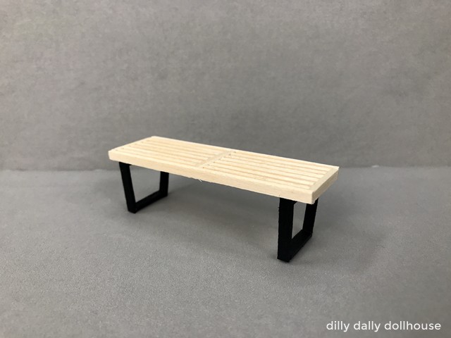 miniature slat bench completed