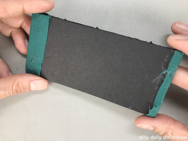 fabric wrapped at the ends of the foam core