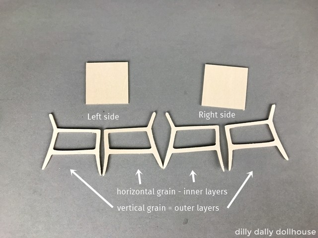 components of modern dollhouse chair