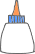 illustration of a bottle of glue