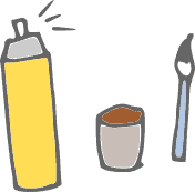 illustration of paints