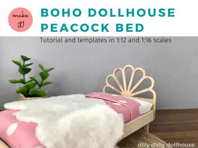 peacock dollhouse bed