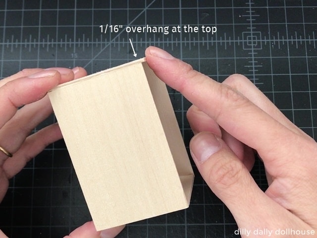 assembling the body of dollhouse stove
