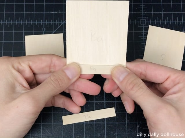 attaching the small back piece to the large back piece