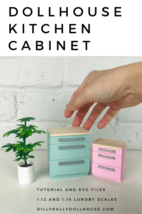 Easy Dollhouse Kitchen (Tutorial + SVG) dilly dally dollhouse