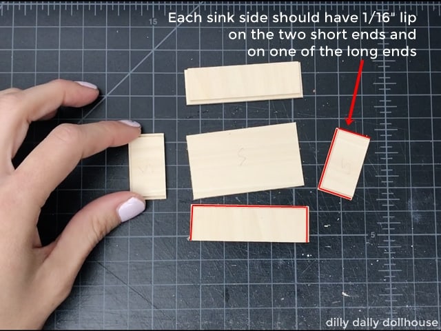 dollhouse kitchen sink parts