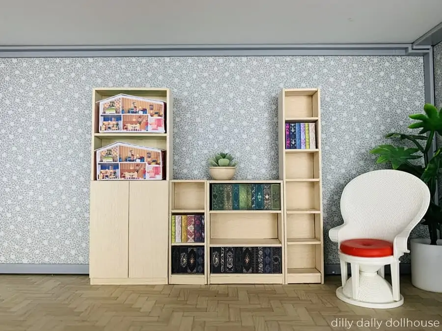 dollhouse miniature bookcase